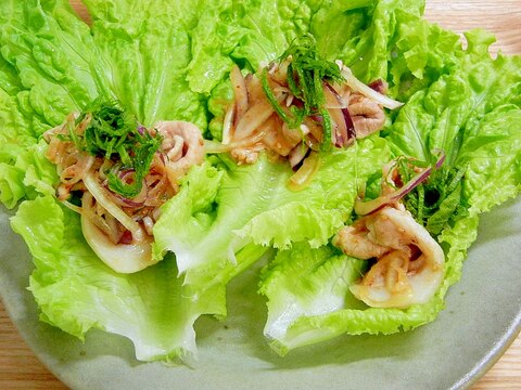 コチジャンで韓国風！ゆで豚と玉ねぎのピリ辛サラダ
